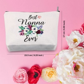 TSOTMO Best Nonna Ever Gift Grandma Gift from Grandchild Nonna Makeup Bag (Nonna) TSOTMO Best Nonna Ever Gift Grandma Gift from Grandchild Nonna Makeup Bag (Nonna)