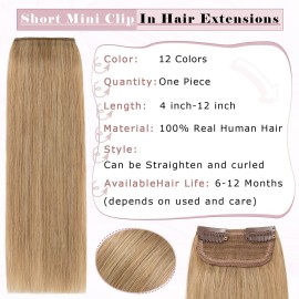 Rich Choices Clip in Short Hair Extensions 100% Real Remy Human Hair Invisible Mini HairPieces for Thinning Women and Men 8 Inch blonde Rich Choices Clip in Short Hair Extensions 100% Real Remy Human Hair Invisible Mini HairPieces for Thinning Women and Men 8 Inch blonde