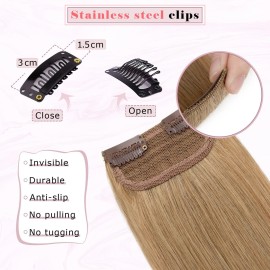 Rich Choices Clip in Short Hair Extensions 100% Real Remy Human Hair Invisible Mini HairPieces for Thinning Women and Men 8 Inch blonde Rich Choices Clip in Short Hair Extensions 100% Real Remy Human Hair Invisible Mini HairPieces for Thinning Women and Men 8 Inch blonde