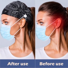 6 Pieces Nursing Headbands with Buttons for Nurses Doctor Women Boho Bandana Headbands Wide Stretch Head Wraps Elastic Hair Bands for Face Covering Holder Ear Protection (Retro Pattern) 6 Pieces Nursing Headbands with Buttons for Nurses Doctor Women Boho Bandana Headbands Wide Stretch Head Wraps Elastic Hair Bands for Face Covering Holder Ear Protection (Retro Pattern)