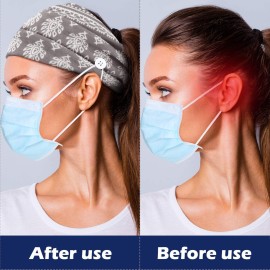 6 Pieces Nursing Headbands with Buttons for Nurses Doctor Women Boho Bandana Headbands Wide Stretch Head Wraps Elastic Hair Bands for Face Covering Holder Ear Protection (Colorful Pattern) 6 Pieces Nursing Headbands with Buttons for Nurses Doctor Women Boho Bandana Headbands Wide Stretch Head Wraps Elastic Hair Bands for Face Covering Holder Ear Protection (Colorful Pattern)