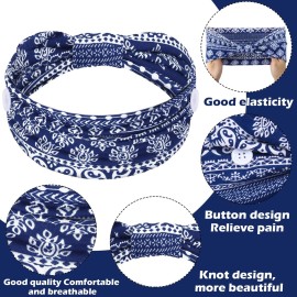 6 Pieces Nursing Headbands with Buttons for Nurses Doctor Women Boho Bandana Headbands Wide Stretch Head Wraps Elastic Hair Bands for Face Covering Holder Ear Protection (Colorful Pattern) 6 Pieces Nursing Headbands with Buttons for Nurses Doctor Women Boho Bandana Headbands Wide Stretch Head Wraps Elastic Hair Bands for Face Covering Holder Ear Protection (Colorful Pattern)