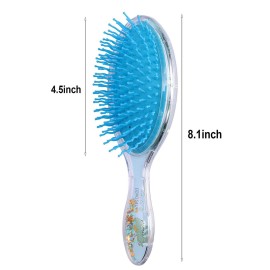 Aethland Detangling Brush for Curly Hair Kids, Light Blue, Gently Removing Knots & Tangles, Save Time, Painless, For All Hair Types, Comfortable Design