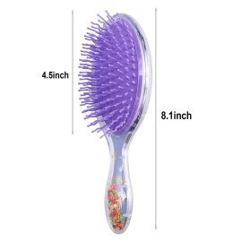 Aethland Detangling Brush for Curly Hair Kids, Gently Removing Knots & Tangles With Ease, Painless, For All Hair Types, Comfortable Design, Blue