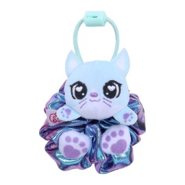 Scrunchmiez Four Pack, Exclusive scrunchies That Magically transforms from Hair Scrunchie to Cute Plush Friend as Well as Backpack Clip. So Many Characters to Collect & wear.