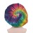 AFPANQZ Tie Dye Rainbow Satin Bonnet Sleep Cap for Women Girls Curly Hair Black Locs Dreadlocks, Elastic Band Satin Sleeping Caps Night Hat Head Cover Prevent Natural Hair Loss Colored Gift