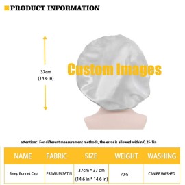 AFPANQZ Tie Dye Rainbow Satin Bonnet Sleep Cap for Women Girls Curly Hair Black Locs Dreadlocks, Elastic Band Satin Sleeping Caps Night Hat Head Cover Prevent Natural Hair Loss Colored Gift