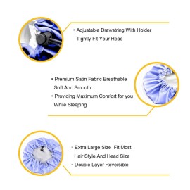 AFPANQZ Tie Dye Rainbow Satin Bonnet Sleep Cap for Women Girls Curly Hair Black Locs Dreadlocks, Elastic Band Satin Sleeping Caps Night Hat Head Cover Prevent Natural Hair Loss Colored Gift