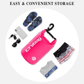 IDRYBAG Dry Bag for Kayaking Waterproof 2L/5L/10L/15L/20L, Small Dry Sack Waterproof Bag for Boating IDRYBAG Dry Bag for Kayaking Waterproof 2L/5L/10L/15L/20L, Small Dry Sack Waterproof Bag for Boating