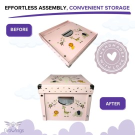 GroWings Baby Keepsake Box - Large Memory Storage for Newborns, Suitable for Boys and Girls, Strong, Durable, and Collapsible Gifts