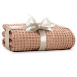 Simka Rose Waffle Baby Blanket Cotton Soft Breathable Swaddle Blanket for Baby Nursery, Stroller & Crib Blanket - Baby Receiving Blankets for Boys & Girls Gender Neutral Toddler Blanket