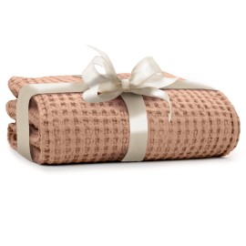 Simka Rose Waffle Baby Blanket Cotton Soft Breathable Swaddle Blanket for Baby Nursery, Stroller & Crib Blanket - Baby Receiving Blankets for Boys & Girls Gender Neutral Toddler Blanket