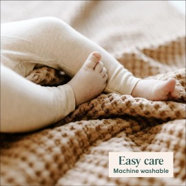 Simka Rose Waffle Baby Blanket Cotton Soft Breathable Swaddle Blanket for Baby Nursery, Stroller & Crib Blanket - Baby Receiving Blankets for Boys & Girls Gender Neutral Toddler Blanket