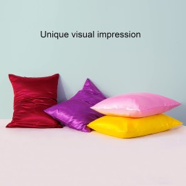 FLXXIE 2 Pack Satin Toddler Pillowcases for Skin and Hair, 14x20 Inches, Silky Soft Envelope Closure Kids Travel Pillow Cases Covers for Boys and Girls, 14x20 Inches, Pink