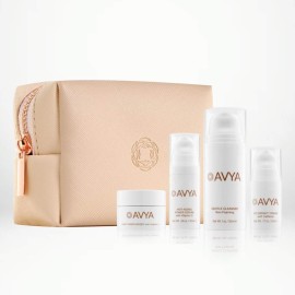 Avya Skincare Ayurvedic Weekend Travel Set | 4 Piece Skincare Travel Set | Gentle Cleanser, Eye Cream, Anti-Aging Serum, Night Cream Avya Skincare Ayurvedic Weekend Travel Set | 4 Piece Skincare Travel Set | Gentle Cleanser, Eye Cream, Anti-Aging Serum, Night Cream