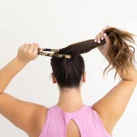 Velvet Oversized Adjustable Scrunchies for Thick, Natural Hair (2-pack) | No Slip, No Damage, Jumbo Womens Afro Puff Scrunchie Designed for Curly Black Womens Hair (Cheetah)