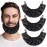 MIKIMIQI Men Beard Bandana, 3 Pack XL Size Men Beard Bib Black Beard Covers Soft and Silky Satin Facial Hair Apron Guard Bonnet Rag Man Bedtime Bib Beard Cap, Oversize for Big Long Beard