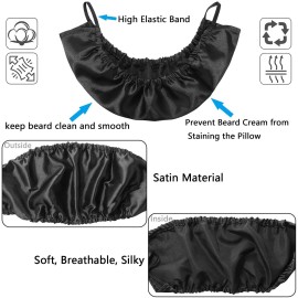 MIKIMIQI Men Beard Bandana, 3 Pack XL Size Men Beard Bib Black Beard Covers Soft and Silky Satin Facial Hair Apron Guard Bonnet Rag Man Bedtime Bib Beard Cap, Oversize for Big Long Beard MIKIMIQI Men Beard Bandana, 3 Pack XL Size Men Beard Bib Black Beard Covers Soft and Silky Satin Facial Hair Apron Guard Bonnet Rag Man Bedtime Bib Beard Cap, Oversize for Big Long Beard