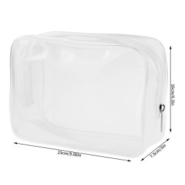 5 Packs Clear Cosmetics Bag TSA Approved, Wobe PVC Zippered Toiletry Carry Pouch Portable Makeup Bag for Vacation Travel, Bathroom and Organizing Waterproof Makeup Vinyl Case (Large, White) 5 Packs Clear Cosmetics Bag TSA Approved, Wobe PVC Zippered Toiletry Carry Pouch Portable Makeup Bag for Vacation Travel, Bathroom and Organizing Waterproof Makeup Vinyl Case (Large, White)