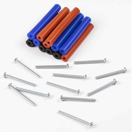 24kmagic 24pcs electrical outlet spacers for tile backsplash, three colors outlet box extender kit, Include 12 pcs insulation screws tube and 12 pcs Long Electrical Outlet Screws. (Lightweight)