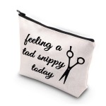 WCGXKO Funny Hairdresser Gift Cosmetology Graduation Gift Feeling A Tad Snippy Today Hairstylist Supplies (Feeling a tad snippy today)