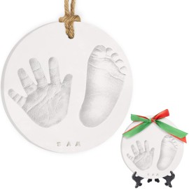 Baby Hand and Footprint Kit Girls, Boys - Personalized Baby Footprint Ornament Kit, Newborn Keepsake Gifts for New Mom, Easy to Use Handprint Makers,Cute Shower Gifts(Multi-Colored)