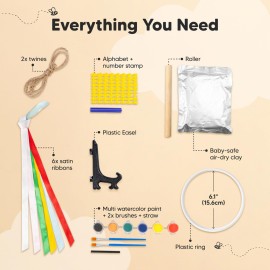 Baby Hand and Footprint Kit Girls, Boys - Personalized Baby Footprint Ornament Kit, Newborn Keepsake Gifts for New Mom, Easy to Use Handprint Makers,Cute Shower Gifts(Multi-Colored)