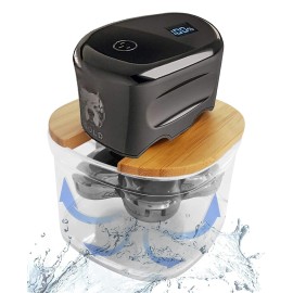 FitSand Bamboo Shaver Rinse Stand Compatible with Skull Shaver Pitbull Gold PRO Head and Face Shaver