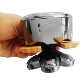 FitSand Bamboo Shaver Rinse Stand Compatible with Skull Shaver Pitbull Gold PRO Head and Face Shaver