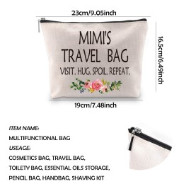 WCGXKO Mimi Gift Mimi Mother\'s Day Gift Grandma Birthday Gift Travel Gift Cosmetics Bag (MIMI\'S TRAVEL)