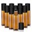 Your Oil Tools 10 Pack Essential Oil Roller Bottles, 10ml Empty Amber glass bottle with Leak Guard Stainless Steel Roller Balls & Black Caps for oils and perfume