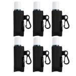 WK IEASON 6PCS Lip Balm Holder Keychain - Bulk Chapstick Holder Keychain - Elastic Sleeve for Lip Balms and Gloss (Black x6)
