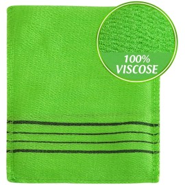 Hangil Exfoliating Towel Bath Washcloth 5 Pcs (Green-3 Red-2)