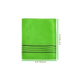 Hangil Exfoliating Towel Bath Washcloth 5 Pcs (Green-3 Red-2)