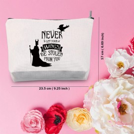 TSOTMO Evil Queen Gifts Villain Queen Inspire Gift Movie Merchandise Makeup Bag Witch Gifts Halloween Party Gifts For Movie Fans (Wings)