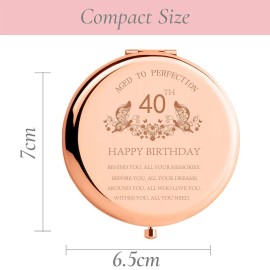 SFHMTL 40th Birthday Gift for Mom Stainless Steel Portable Compact Makeup Mirror Behind You All Your Memories Presents with Gift Box Engraved Cosmetic Mirror for Aunt Wife Coworker Rose Gold SFHMTL 40th Birthday Gift for Mom Stainless Steel Portable Compact Makeup Mirror Behind You All Your Memories Presents with Gift Box Engraved Cosmetic Mirror for Aunt Wife Coworker Rose Gold