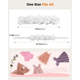 Flower Crown Baby Headbands for Girls Red Hair Bow Birthday Hair Accessories