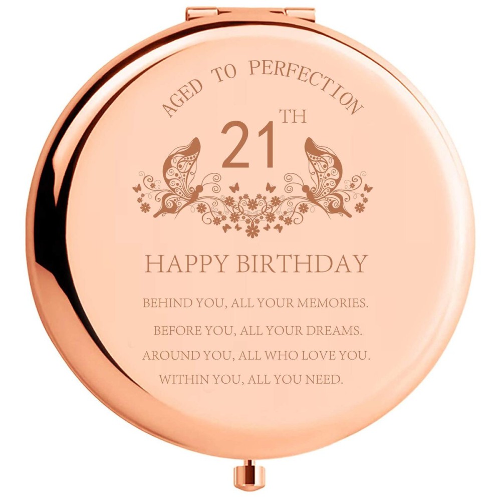 21st Birthday Gifts for Daughter Behind You All Your Memories Before You All Your Dreams 21 Birthday for Niece Her Granddaughter Inspiration Gifts Engraved Compact Mirror for Sister BFF Rose Gold 21st Birthday Gifts for Daughter Behind You All Your Memories Before You All Your Dreams 21 Birthday for Niece Her Granddaughter Inspiration Gifts Engraved Compact Mirror for Sister BFF Rose Gold