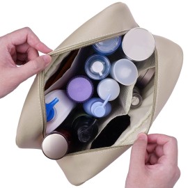 PU Leather Large Travel Toiletry Bag Women Toiletries Bag Skincare Bag Makeup Bag Organizer Make up bag Cosmetic Bag Medicine Bag for Girls (Large, Brown) PU Leather Large Travel Toiletry Bag Women Toiletries Bag Skincare Bag Makeup Bag Organizer Make up bag Cosmetic Bag Medicine Bag for Girls (Large, Brown)