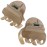 Camila Paris CP3086 French Hair Clip for Women, Set of 2 Small Beige Girls Hair Claw Clips Fashion Durable Hair Accessories for Women, Luxury Ladies Strong Hold No Slip Grip Clamp, Made in France