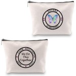 G2TUP Sobriety Gifts for Women Makeup Bag Inspirational Sober Recovery AA NA Gift Sisters in Recovery 12 Step Gift (Sisters in Recovery)