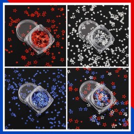 12 Boxes Independence Day Star Glitters Holographic Nail Art Decals Red Blue Silver Mixed Star and Hollow Star Shaped Nail Sequins 4th of July Nail Decals for DIY Nail Art Eye Face Body Decor Crafts 12 Boxes Independence Day Star Glitters Holographic Nail Art Decals Red Blue Silver Mixed Star and Hollow Star Shaped Nail Sequins 4th of July Nail Decals for DIY Nail Art Eye Face Body Decor Crafts