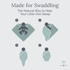 Natemia Muslin Baby Blanket - Organic Baby Blankets for Girls and Boys, Newborn Essentials, Swaddle Blanket Unisex, Multi-Use as Towel, Stroller Cover, Swaddles for Newborn, 47 x 47