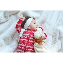 Yikes Twins Chicken Lovey Blanket for Baby | Large 20 x 20 Baby Lovey for Girls or Boys | Cute Chicken Security Blanket for Babies and Toddlers