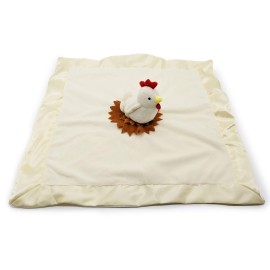 Yikes Twins Chicken Lovey Blanket for Baby | Large 20 x 20 Baby Lovey for Girls or Boys | Cute Chicken Security Blanket for Babies and Toddlers
