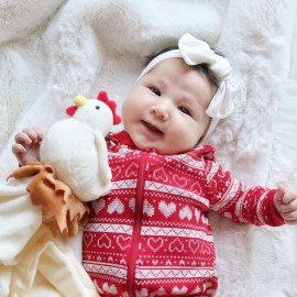 Yikes Twins Chicken Lovey Blanket for Baby | Large 20 x 20 Baby Lovey for Girls or Boys | Cute Chicken Security Blanket for Babies and Toddlers