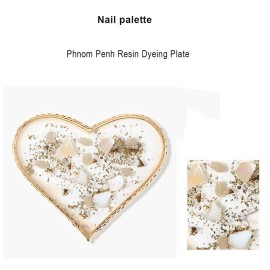 AKOAK 1 Pack Crystal Agate Palette Gel Nail Ppolish Drawing Board Phnom Penh Resin Nail Painting Palette DIY Nail Art Display Stand (Loving Heart) AKOAK 1 Pack Crystal Agate Palette Gel Nail Ppolish Drawing Board Phnom Penh Resin Nail Painting Palette DIY Nail Art Display Stand (Loving Heart)
