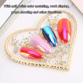 AKOAK 1 Pack Crystal Agate Palette Gel Nail Ppolish Drawing Board Phnom Penh Resin Nail Painting Palette DIY Nail Art Display Stand (Loving Heart) AKOAK 1 Pack Crystal Agate Palette Gel Nail Ppolish Drawing Board Phnom Penh Resin Nail Painting Palette DIY Nail Art Display Stand (Loving Heart)