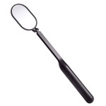 Pretty memory Large Lash Mirror for Eyelash Extension Supplies, Lightweight 270 Degree Rotation Makeup Mirror for Lash Tech Supplies (Matte Black)