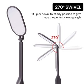 Pretty memory Large Lash Mirror for Eyelash Extension Supplies, Lightweight 270 Degree Rotation Makeup Mirror for Lash Tech Supplies (Matte Black)